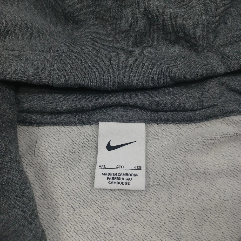 Nike Jacket‎ Mens 4XL Gray Full ZIp Hooded Pockets Casual Logo